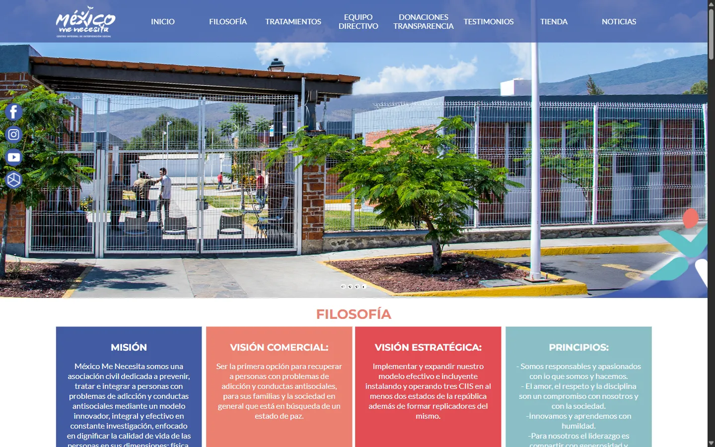 Captura del sitio México Me Necesita — Plataforma institucional