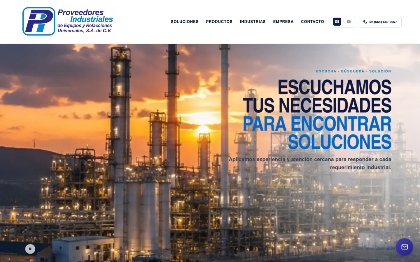 Captura del sitio Pierusa — Suministro industrial